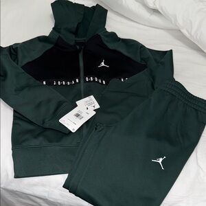 Jordan Kids Dark Green Sweatpants & Joggers Set